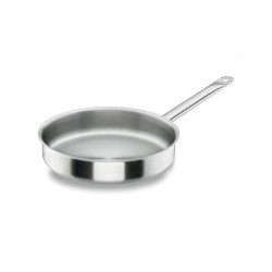 Plat à sauter en inox 18/10 triple fond à queue Diamètre 280 Hauteur 70mm 4 litres