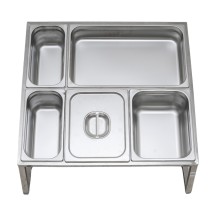 Socle en inox pour bac gastronorme