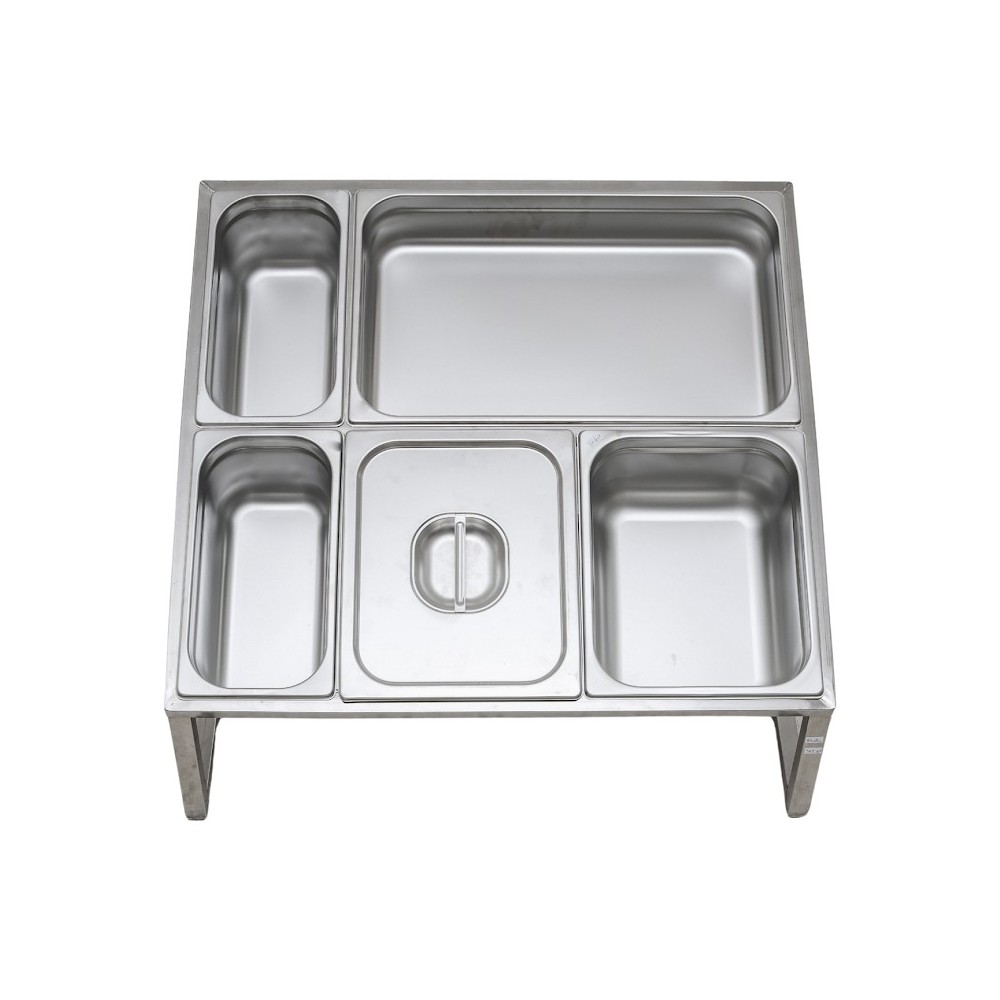 Socle en inox pour bac gastronorme Socle en inox pour bac gastronorme