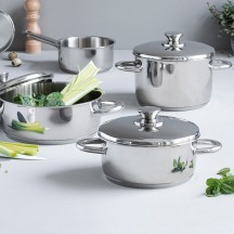 Faitout inox vitrocor avec couvercle Diamètre 240mm Hauteur 95mm 3,5 litres