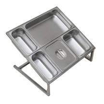 Socle en inox pour bac gastronorme