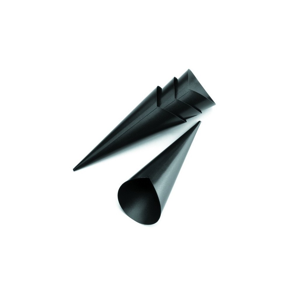 Lot de 4 moules à cornets antiadhésifs longueur 12 cm Lot de 4 moules à cornets antiadhésifs longueur 12 cm