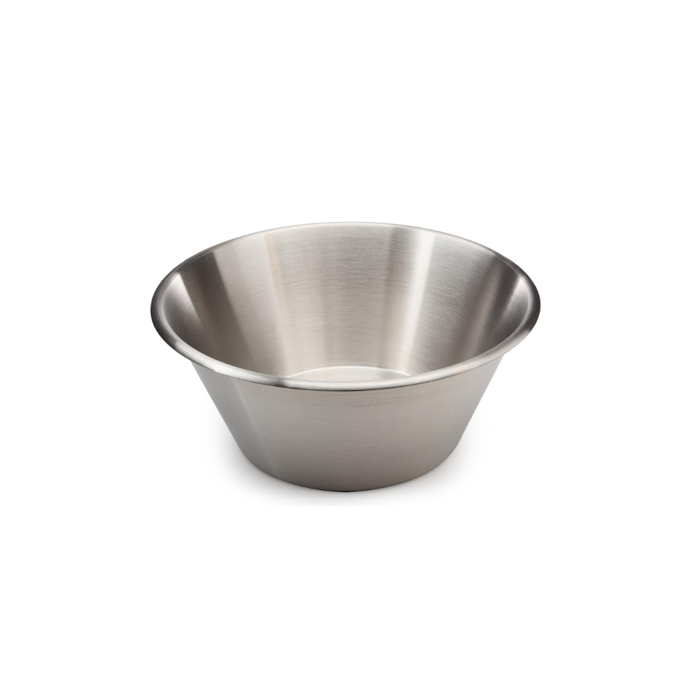 Bassine conique fond plat en inox diamètre 32cm