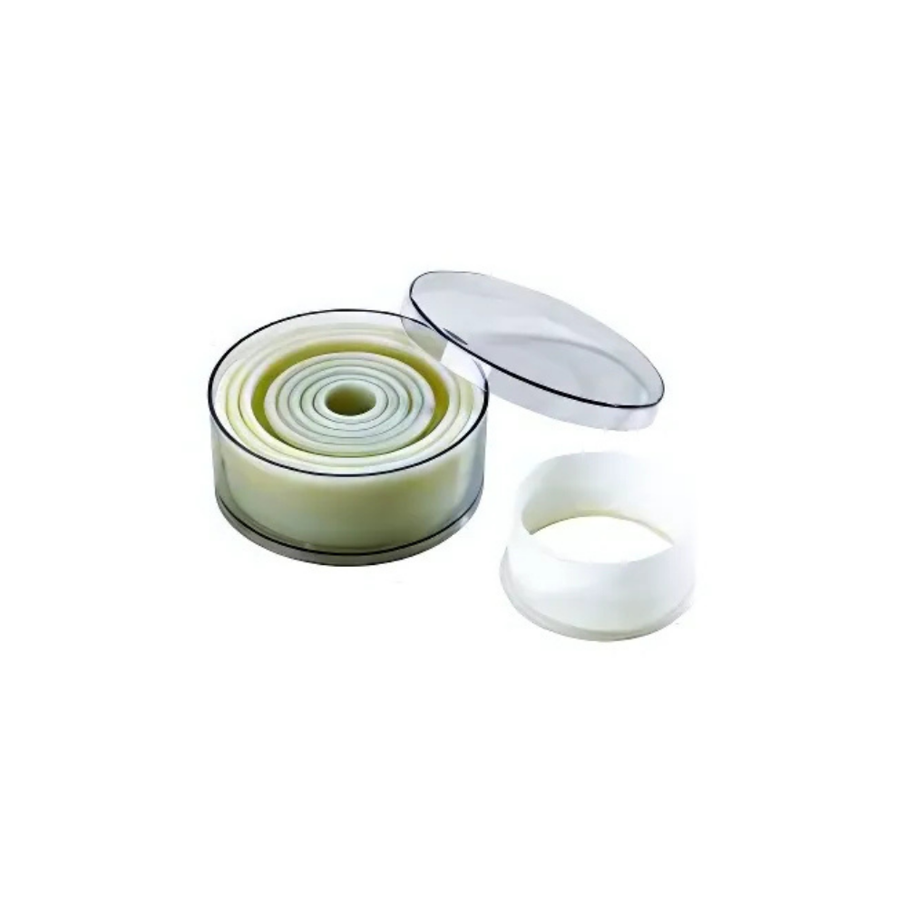 Boite de 9 découpoirs ronds polyglass unis Boite de 9 découpoirs ronds polyglass unis