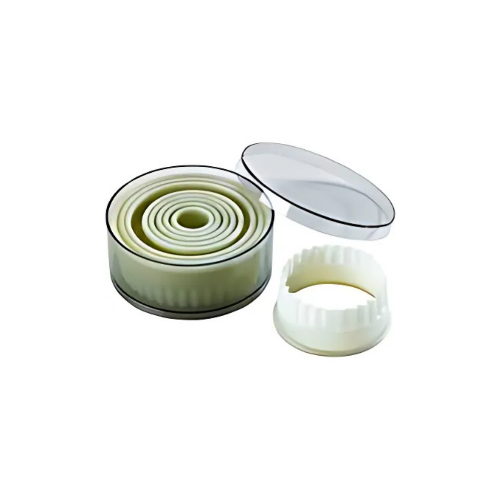 Boite de 9 découpoirs ronds polyglass cannelés Boite de 9 découpoirs ronds polyglass cannelés