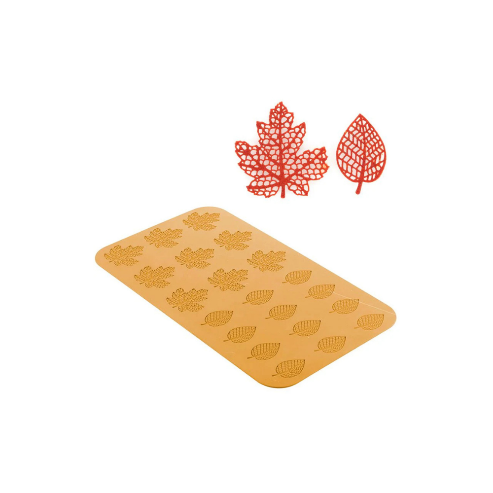 Tapis silicone 470x270mm nature 21 feuilles “bois”