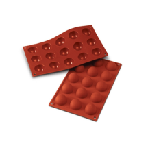 Moule flexible demi sphère 15 empreintes diamètre 40 hauteur 20mm