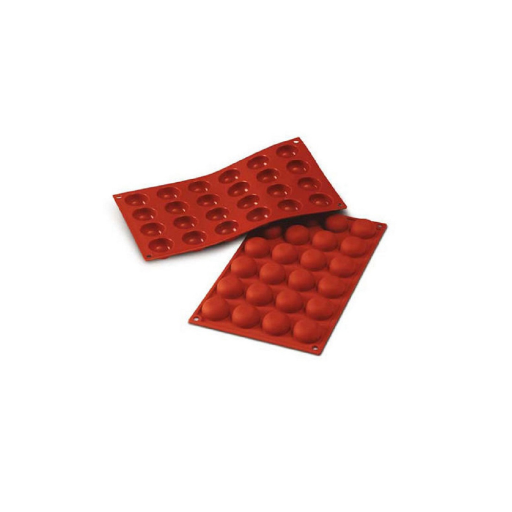 Moule flexible pomponnettes 24 empreintes diamètre 34 hauteur 16mm Moule flexible pomponnettes 24 empreintes diamètre 34 hauteur 16mm