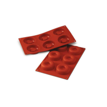 Moule flexible savarins 6 empreintes diamètre 72 hauteur 23mm