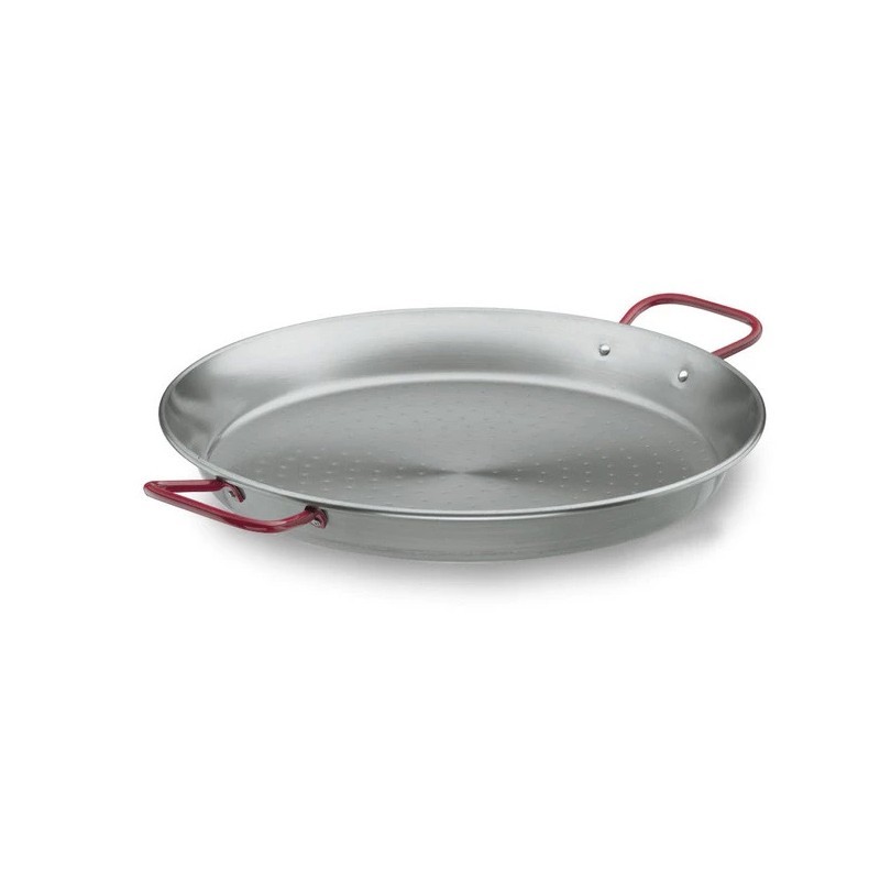 Poêle à paella en tôle acier Diamètre 50cm Hauteur 5,5cm Poêle à paella en tôle acier Diamètre 50cm Hauteur 5,5cm