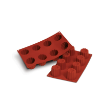 Moule flexible cannelés 8 empreintes diamètre 55 hauteur 50mm