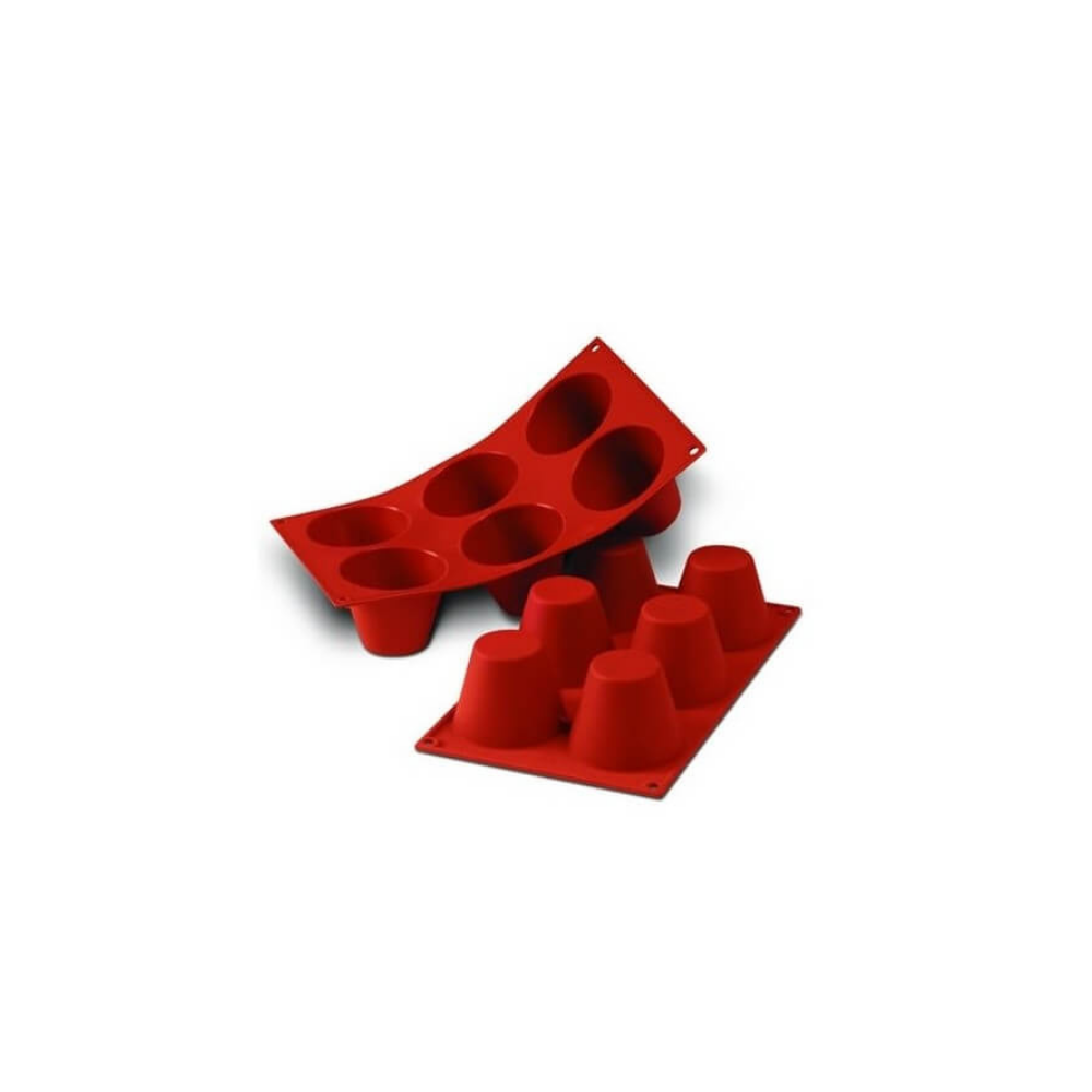 Moule flexible babas 6 empreintes diamètre 75 hauteur 60mm