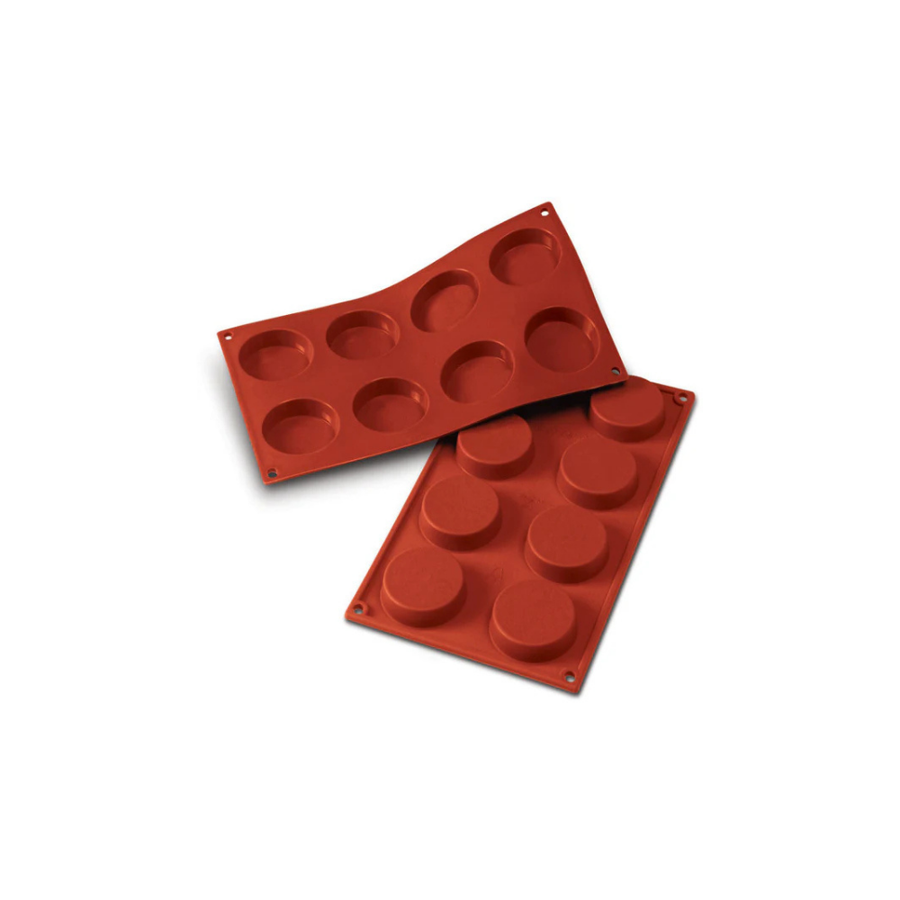 Moule flexible cylindres 8 empreintes diamètre 63 hauteur 40mm Moule flexible cylindres 8 empreintes diamètre 63 hauteur 40mm