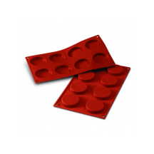 Moule flexible florentins 8 empreintes diamètre 60 hauteur 12mm