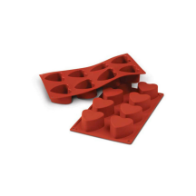 Moule flexible cœur 8 empreintes diamètre 60 hauteur 35mm