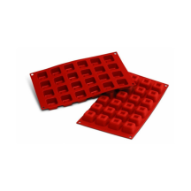 Moule flexible savarins carrés 24 empreintes dimension 35x35 hauteur 21mm