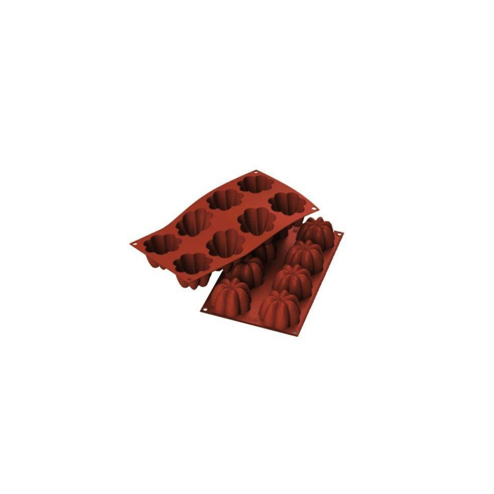Moule flexible charlottes 8 empreintes diamètre 70 hauteur 41mm