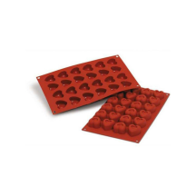 Moule flexible savarins cœurs 24 empreintes dimension 37x36 hauteur 23mm