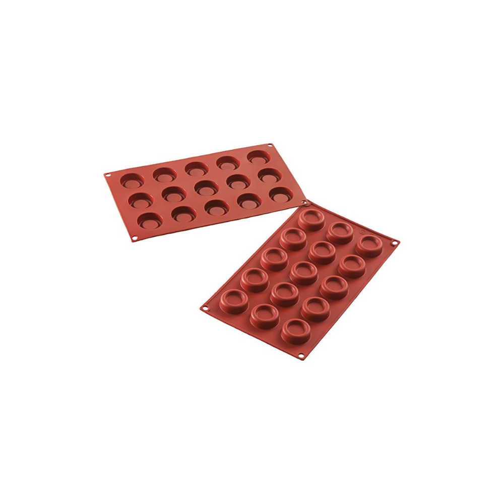 Moule flexible ronds 15 empreintes diamètre 40 hauteur 13mm Moule flexible ronds 15 empreintes diamètre 40 hauteur 13mm