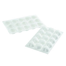 Moule silicone cœurs bombes 15 empreintes dimension 45x44 hauteur 24mm 30ml