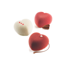 Moule silicone cœurs bombes 8 empreintes dimension 63,5x65 hauteur 39mm
