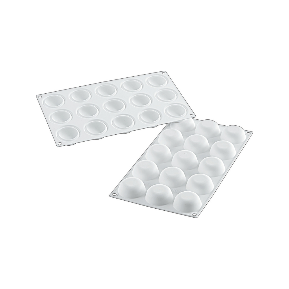 Moule silicone stone ronds bombes 8 empreintes dimension 65x30mm Moule silicone stone ronds bombes 8 empreintes dimension 65x30mm