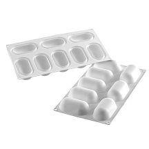 Moule silicone pillow ovale bombes 8 empreintes dimension 82x43x32mm