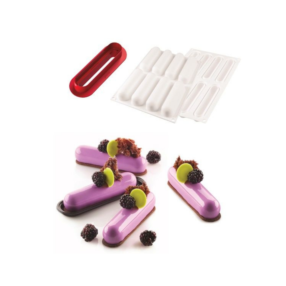 Moule silicone fingers 8 empreintes dimension 126x27 hauteur 27mm Moule silicone fingers 8 empreintes dimension 126x27 hauteur 27mm