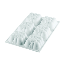 Moule silicone 6 mini nuages carrés dimension 71x71 hauteur 34mm