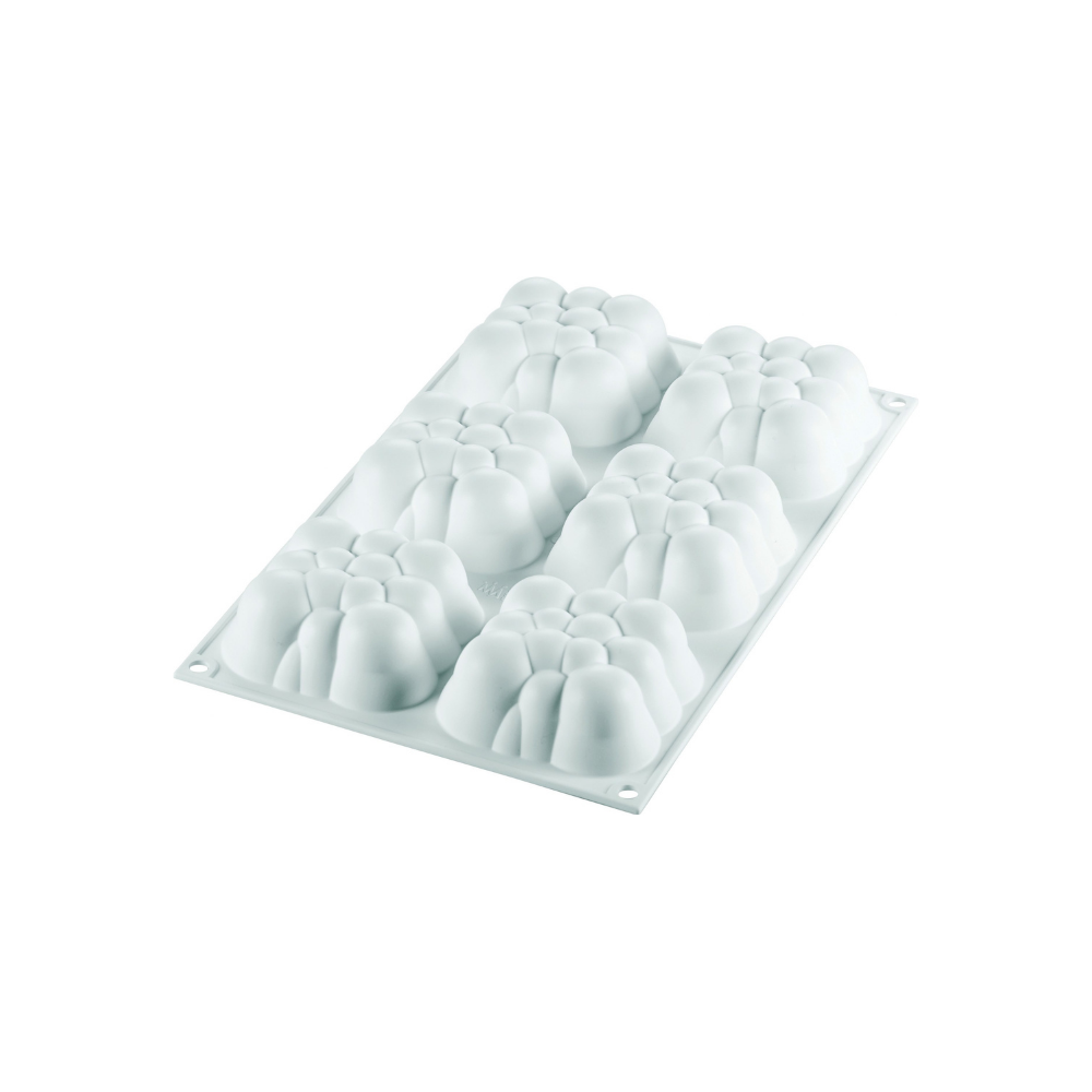 Moule silicone 6 mini nuages carrés dimension 71x71 hauteur 34mm