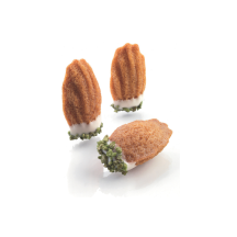 Moule silicone 100 mini madeleines dimension 45x26 hauteur 12mm plaque 60x40