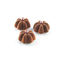 Moule silicone  mini charlotte  77 empreintes diamètre 35 hauteur 15mm 8,5ml plaque 60x40cm