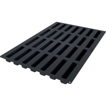 Moule silicone 28 stripes éclairs dimension 130x28 hauteur 28mm plaque 60x40