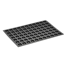 Moule silicone pavoflex 77 mini savarins carrés dimension 38x38 hauteur 13.5mm plaque 60x40