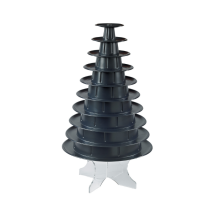 Pyramide à macarons noire hauteur 460mm
