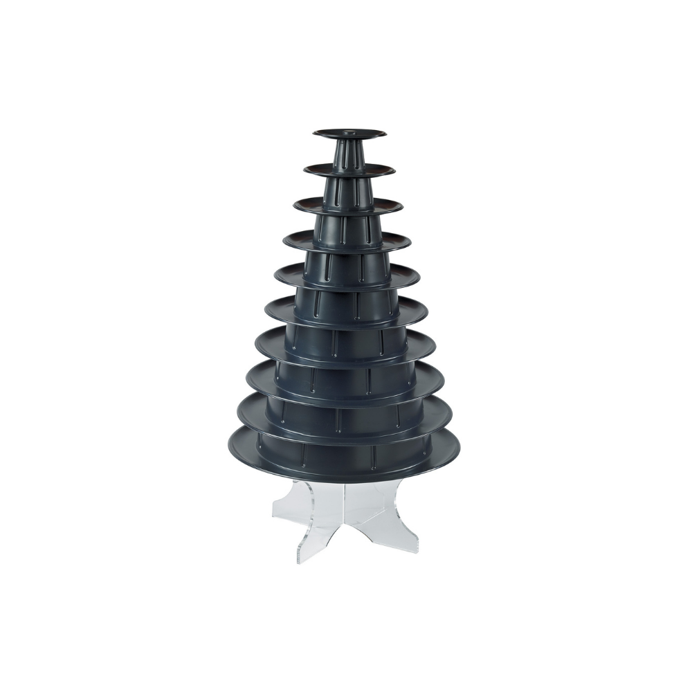 Pyramide à macarons noire hauteur 460mm