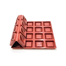 Moule silicone 400x600 24 tartes carrées dimension 80x80 hauteur 20mm