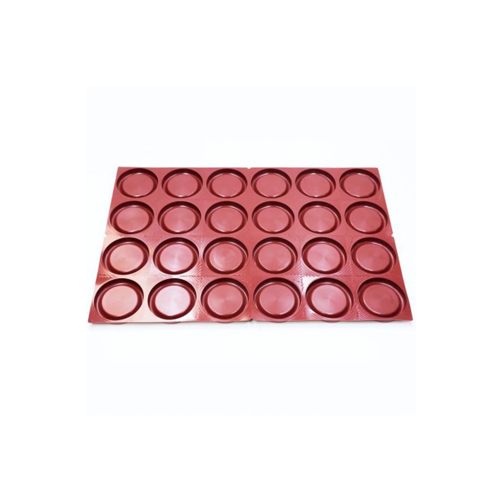 Moule silicone 400x600 24 tartes rondes diamètre 90 15 hauteurmm Moule silicone 400x600 24 tartes rondes diamètre 90 15 hauteurmm