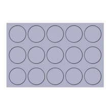 Toile de cuisson fibermae 15 hamburgers diamètre 104 hauteur 20mm