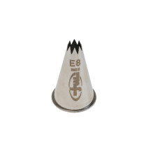 Douille cannelée en inox E8
