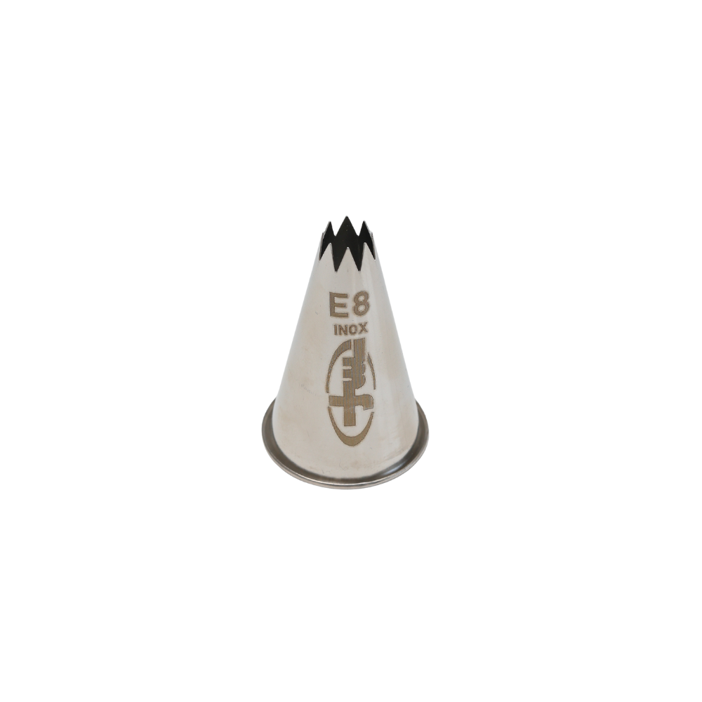 Douille cannelée en inox E8
