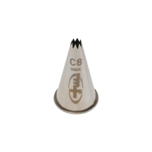 Douille cannelée en inox C8