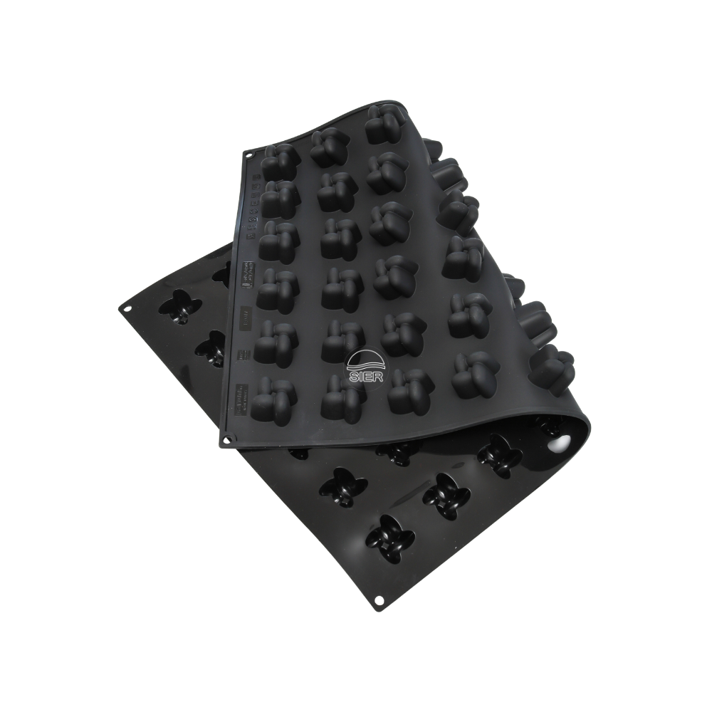 Moule silicone pavoflex 54 mini helices diamètre 40 hauteur 28mm plaque 60x40