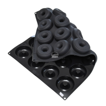 Moule silicone 24 donuts diamètre 85 hauteur 29mm plaque 60x40