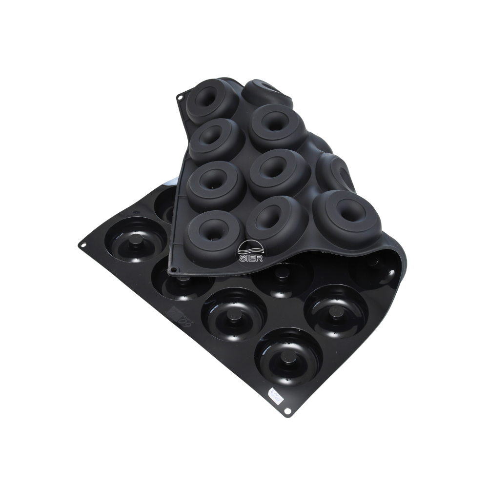 Moule silicone 24 donuts diamètre 85 hauteur 29mm plaque 60x40