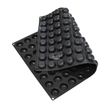 Moule silicone  pomponnettes 96 empreintes diamètre 36 hauteur 17mm 15ml plaque 60x40cm