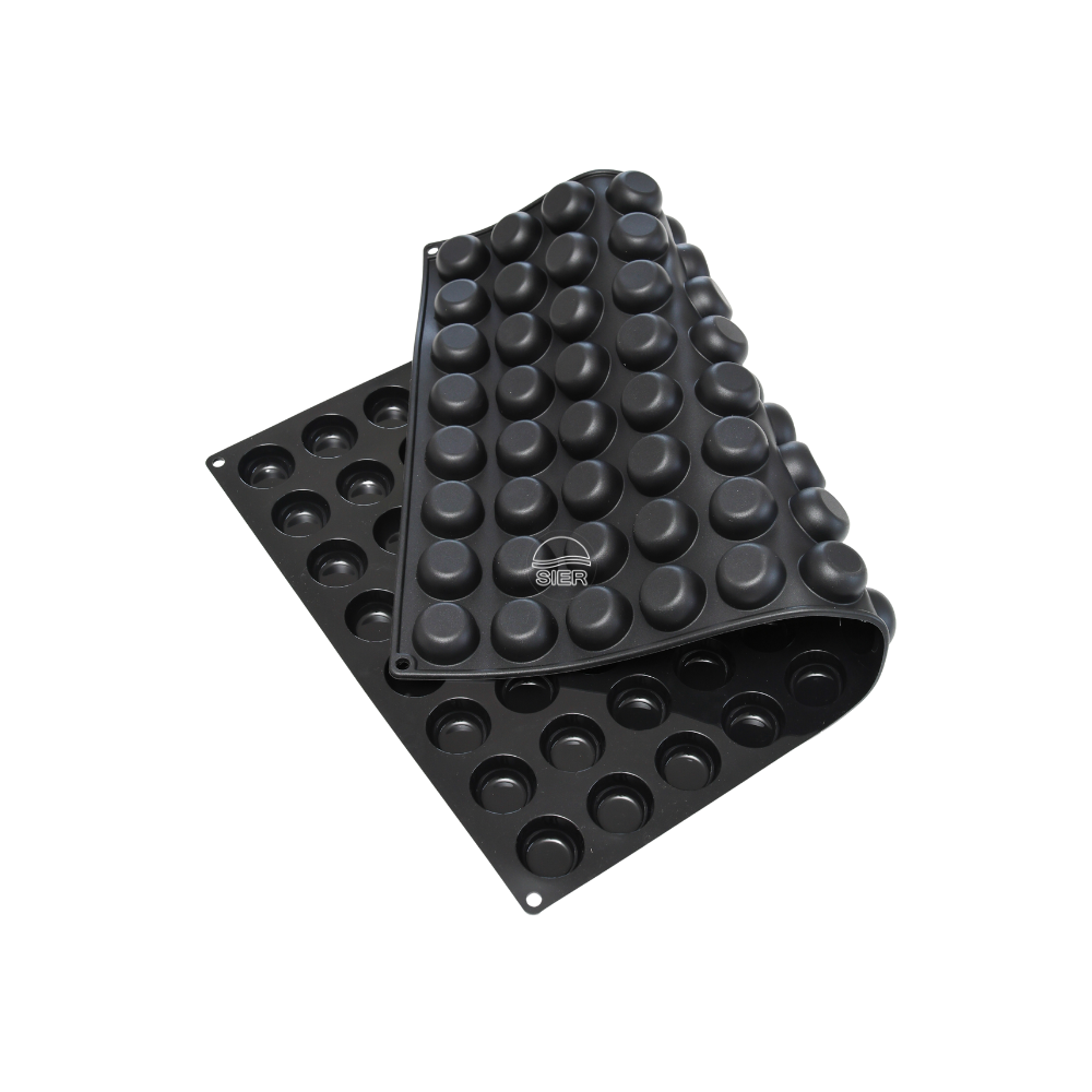 Moule silicone pomponnettes 96 empreintes diamètre 36 hauteur 17mm 15ml plaque 60x40cm Moule silicone pomponnettes 96 empreintes diamètre 36 hauteur 17mm 15ml plaque 60x40cm
