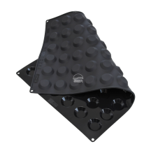 Moule silicone  mini tartelettes  60 empreintes diamètre 44 hauteur 10mm dimension plaque 60x40cm