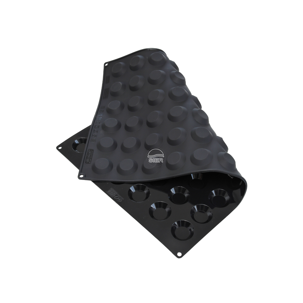 Moule silicone mini tartelettes 60 empreintes diamètre 44 hauteur 10mm dimension plaque 60x40cm Moule silicone mini tartelettes 60 empreintes diamètre 44 hauteur 10mm dimension plaque 60x40cm