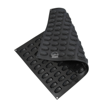 Moule silicone 100 mini madeleines dimension 45x26 hauteur 12mm plaque 60x40
